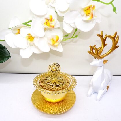Decorative incense metal burner
